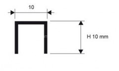 Латунный П-профиль 10х10 мм Progress PCLOB 10 Бронза 2,7 м