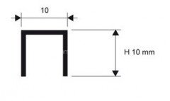 Латунный П-профиль 10х10 мм Progress PCLOB 10 Бронза 2,7 м