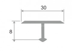 Алюминиевый Т-профиль ПТ-30 Черный матовый 2,7 м