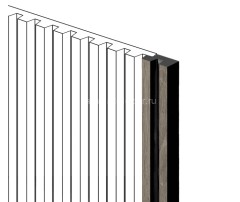 Финишный молдинг для стеновых панелей HiWood LF129B BR490NK 11х24 мм под дерево 2,7 м