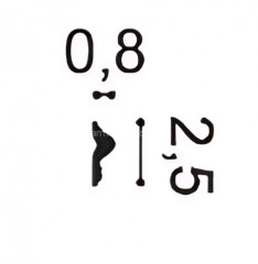 Гибкий молдинг Orac Decor PX201F белый дюрополимер 200x2.5x9 см