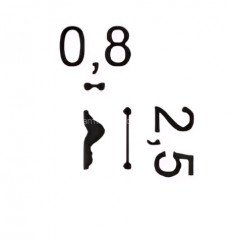 Гибкий молдинг Orac Decor PX201F белый дюрополимер 200x2.5x9 см