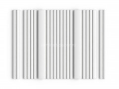 Отделочная стеновая панель 3D 240х18.5 мм HiWood HL201 NP GRAND белая 2.7м