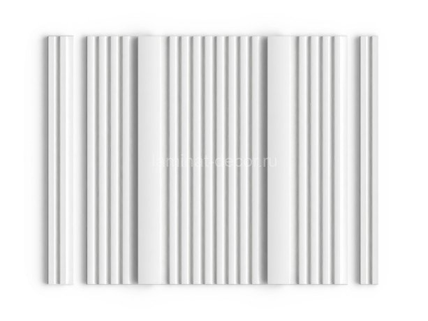 Заказать Отделочная стеновая панель 3D 240х18.5 мм HiWood HL201 NP GRAND белая 2.7м