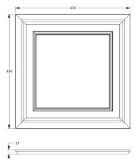 Дверная панель Orac Decor Duropolymer D506 430х430 мм