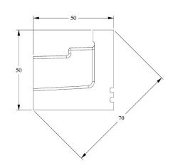 Профиль для скрытого освещения Orac Decor Purotouch C361 2 м