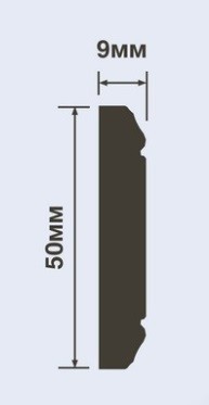 Заказать Молдинг 50х9 мм Hiwood WIP50 белый 2 м 