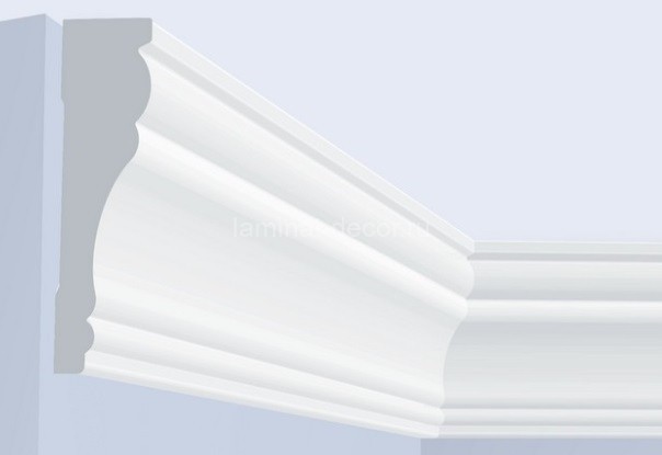 Заказать Потолочный плинтус 90х25 мм Hiwood T1090 белый 2 м