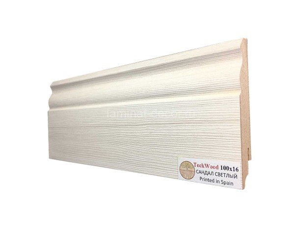 Заказать Напольный плинтус МДФ Teckwood цветной Сандал Светлый 100х16х2150 мм 