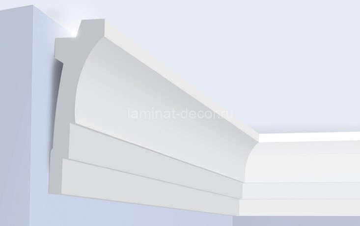 Заказать Потолочный плинтус 90х27 мм Hiwood A90V2 белый 2 м
