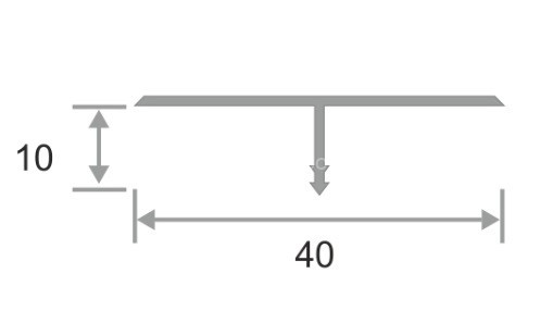 Заказать Алюминиевый Т-профиль ПТ-40 Черный матовый 2,7 м