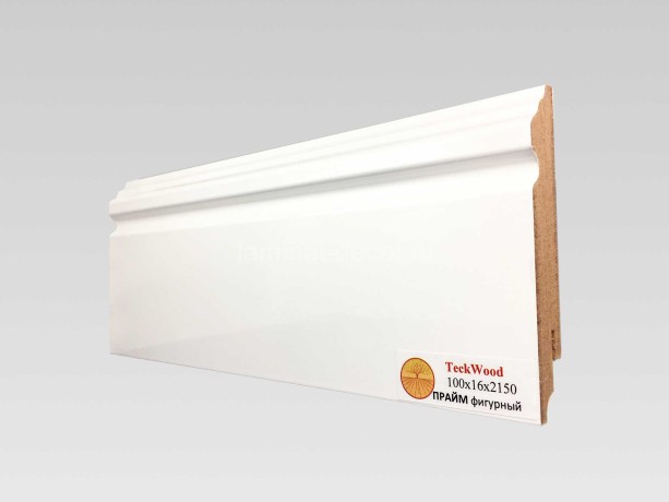 Заказать Напольный плинтус МДФ Teckwood Прайм фигурный 100х16х2150 мм