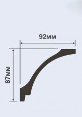 Потолочный плинтус 92х87 мм Hiwood A126 белый 2 м