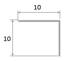 Латунный уголок 10х10 ЛПН-10х10 полированный 2,7 м