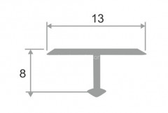 Алюминиевый Т-профиль 13 мм ПТ-13 Бежевый муар 2,7 м