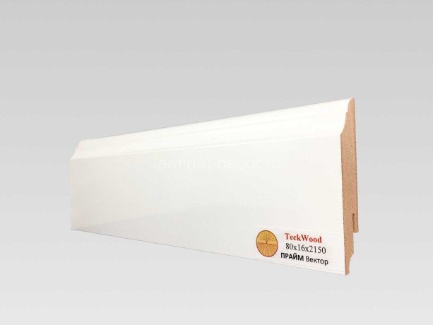 Заказать Напольный плинтус МДФ Teckwood Прайм Вектор 80х16х2150 мм