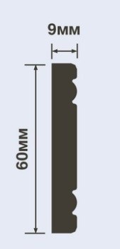 Заказать Молдинг 60х9 мм Hiwood W1060 белый 2 м