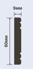 Молдинг 60х9 мм Hiwood W1060 белый 2 м