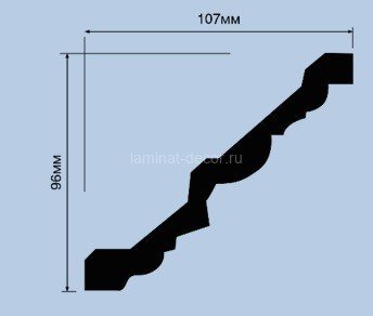 Заказать Потолочный плинтус 96х107 мм Hiwood A145 2 м 