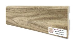 Напольный плинтус МДФ Teckwood цветной Дуб Калгари 75х16х2150 мм