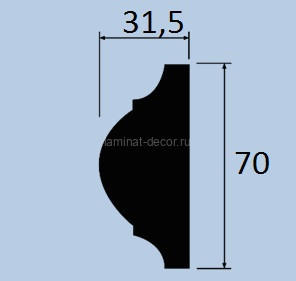 Заказать Молдинг 70х31,5 мм Hiwood D70 2 м