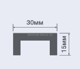Заказать Профиль П-образный с LED подсветкой 30х15 мм Hiwood LB30 2 м