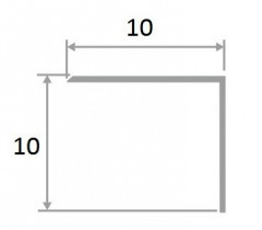 Латунный уголок 10х10 ЛПН-10х10 хром полированный 2,7 м