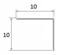 Латунный уголок 10х10 ЛПН-10х10 хром полированный 2,7 м
