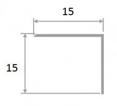 Латунный уголок 15х15 ЛПН-15х15 браш 2,7 м