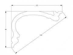 Потолочный плинтус Orac Decor Purotouch C341 2 м