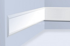 Молдинг 80х9 мм Hiwood WIP80 белый 2 м