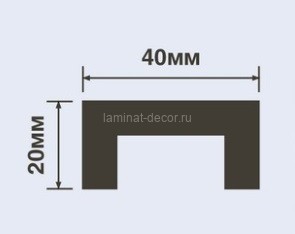 Заказать Профиль П-образный с LED подсветкой 40х20 мм Hiwood LB40 белый 2 м 