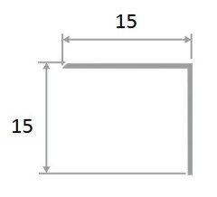 Латунный уголок 15х15 ЛПН-15х15 старая бронза 2,7 м