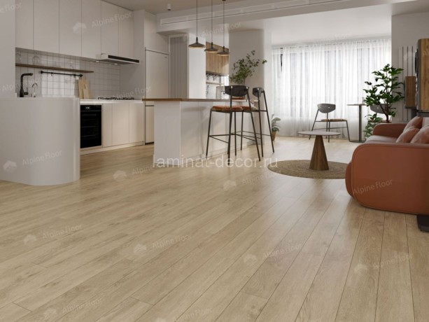 Заказать Каменно-полимерный ламинат SPC Alpine Floor Grand Sequoia Village ECO 11-607 Миндаль замок 4V-Groove фаска 1220х125х4 мм 43 класс упаковка 1.525 м2 12.5 кг 