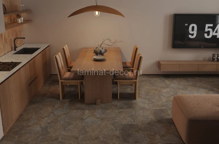 Заказать Каменно-полимерный ламинат SPC Alpine Floor Tulesna Stone 1009-4 Chrome Harbor 34 класс 608х304х4 мм замок 4V-Groove крашенная фаска упаковка 2.23 м2 