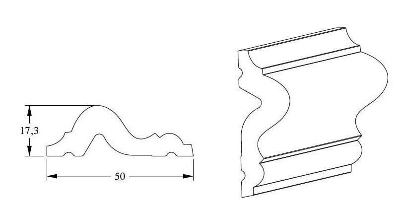 Заказать Молдинг гибкий Orac Decor Duropolymer Flex PX175F 2 м