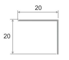 Латунный уголок 20х20 ЛПН-20х20 браш 2,7 м