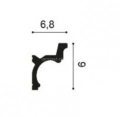 Декоративный потолочный плинтус Orac Decor PUROTOUCH C328 90х68 мм белый полиуретан 200 см