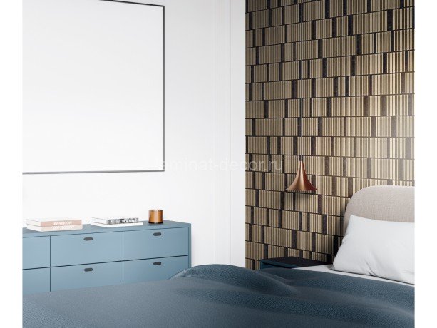 Заказать Отделочная стеновая панель 3D 600х4х3000 мм HiWood Maximum DM626 BK8 с объемным узором 