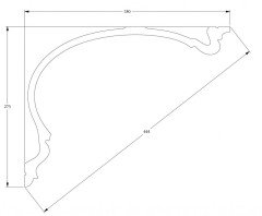 Потолочный плинтус Orac Decor Purotouch C344 2 м