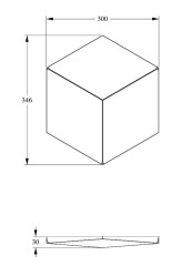 Стеновая панель декоративная 3D Orac Decor Purotouch W105 346х300 мм