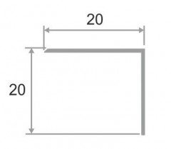 Латунный уголок 20х20 ЛПН-20х20 хром полированный 2,7 м