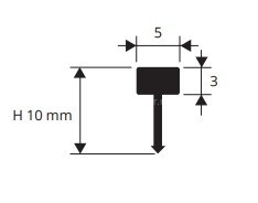 Заказать Профиль вставка Т-образная 5х10 Progress PITOL 510 полированная латунь 2,7 м 