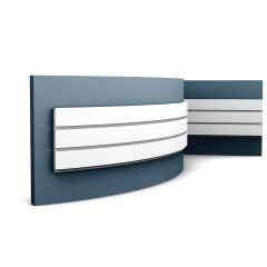 Декоративная стеновая панель гибкая Orac Decor 3D W116F белый полиуретан 200х25х2 см