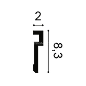 Заказать Гибкий молдинг для отделки стен и потолка Orac Decor DUROPOLYMER PX198F 83х20 мм белый полистирол 200 см