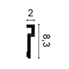Гибкий молдинг для отделки стен и потолка Orac Decor DUROPOLYMER PX198F 83х20 мм белый полистирол 200 см