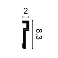 Гибкий молдинг для отделки стен и потолка Orac Decor DUROPOLYMER PX198F 83х20 мм белый полистирол 200 см