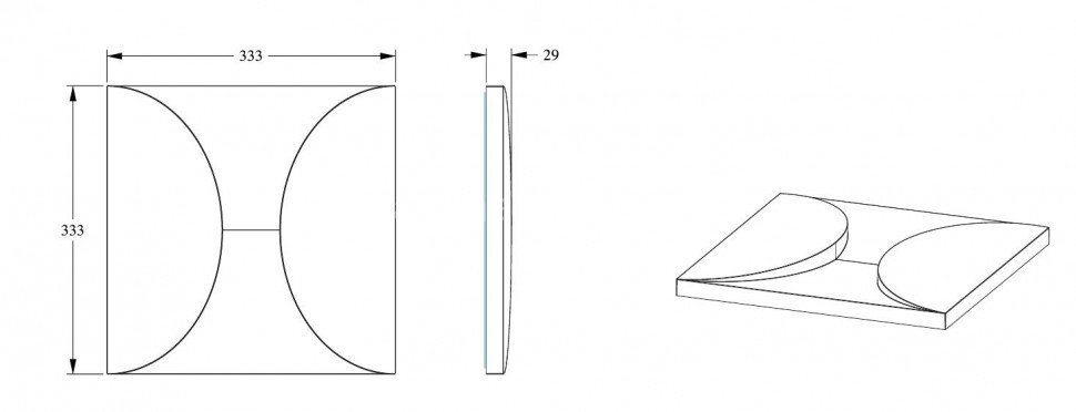 Заказать Стеновая панель декоративная 3D Orac Decor Purotouch W107 333х333 мм 