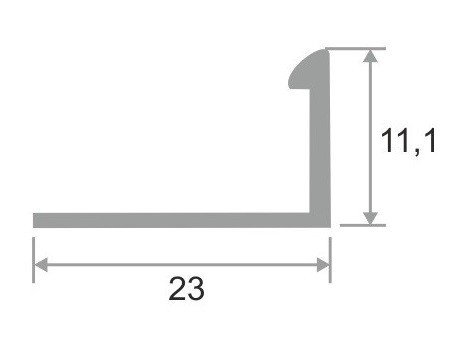 Заказать Латунный L-профиль 10 ЛПО-Г10 браш 2,7 м 
