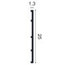 Заказать Гибкий декоративный напольный плинтус Orac Decor DUROPOLYMER SX207 83х20 мм белый полистирол 200 см 